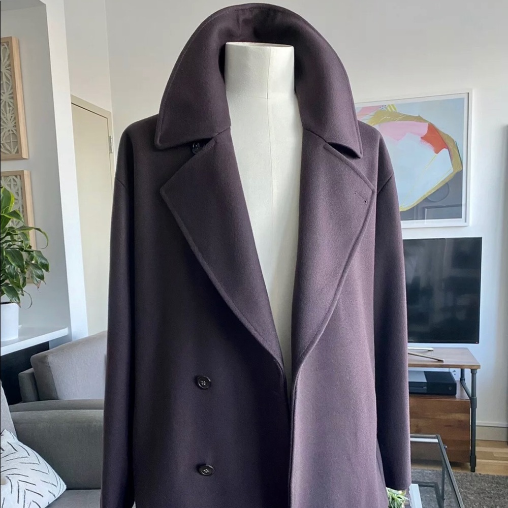Men’s Emporio Armani Fur Back Peacoat Size 56 XL